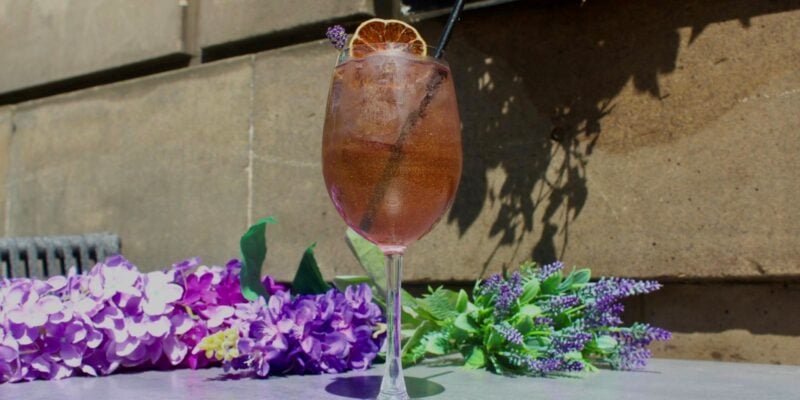Haze of Lavender Cocktail for Taylor Swift Taste Trail at Angels Share Hotel and Bar