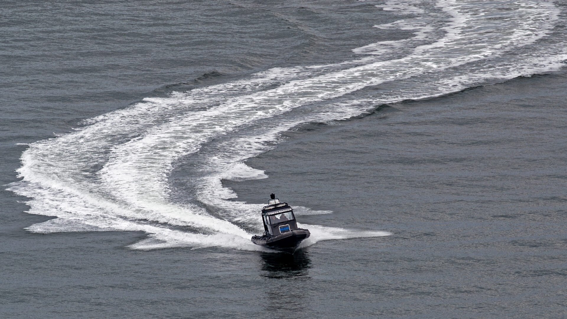 Boat from Marine Academy on Firth of Forth