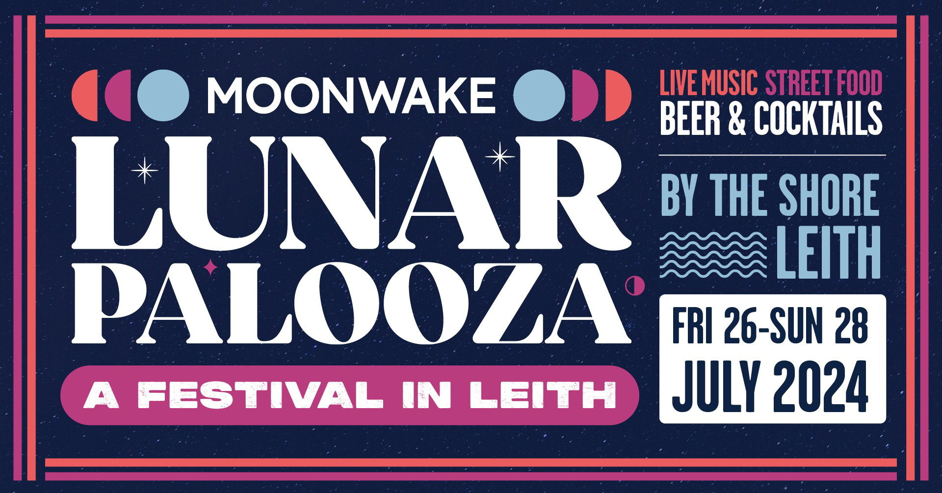 Event poster for Lunarpalooza at Moonwake Beer