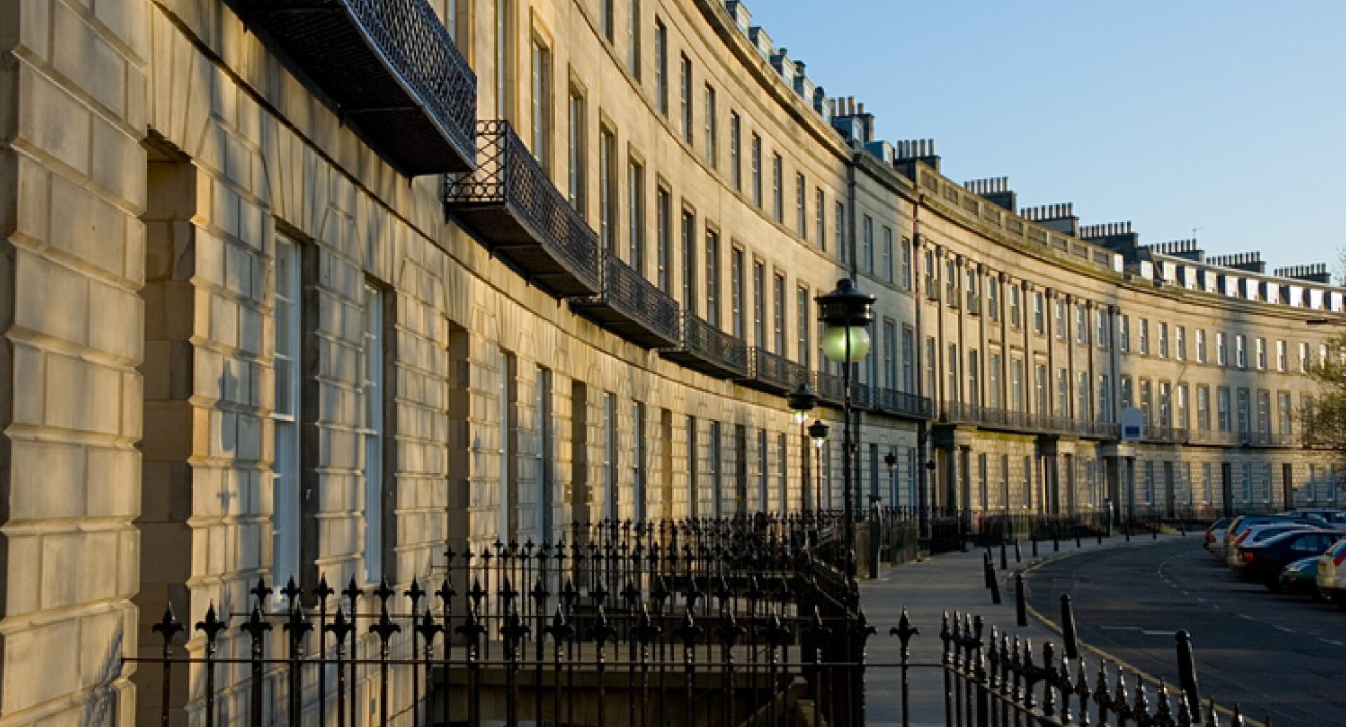 A shot of a street in the New Town