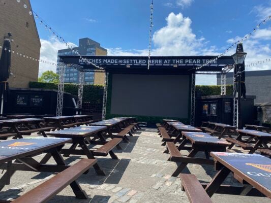 Big Screen for Sport at the Pear Tree