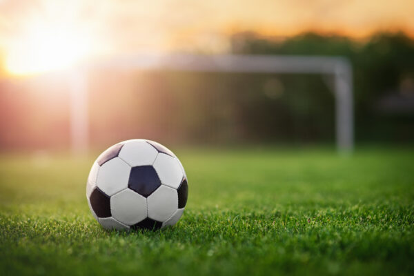 football on penalty spot with goals behind.