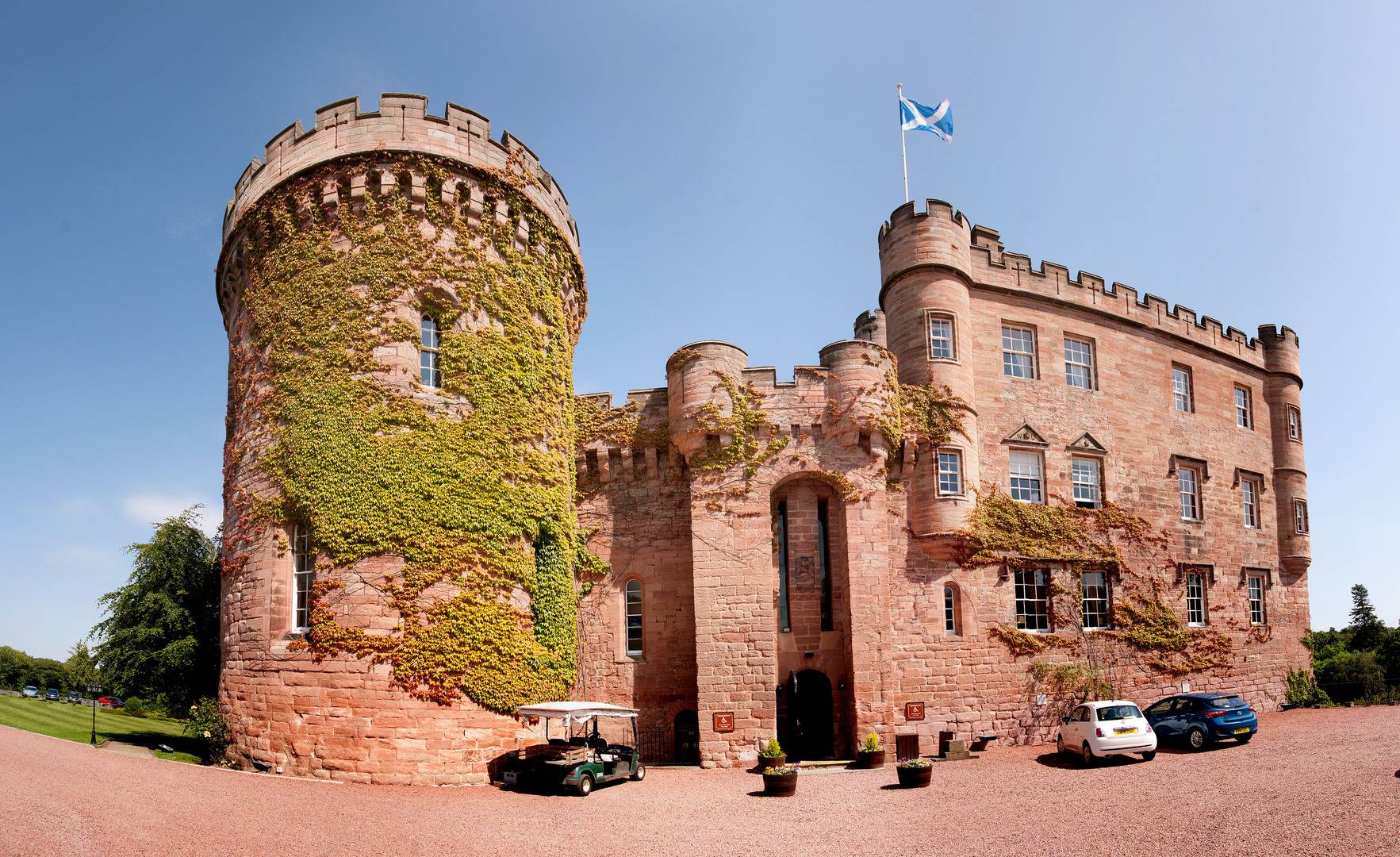 Dalhousie Castle on a sunny day