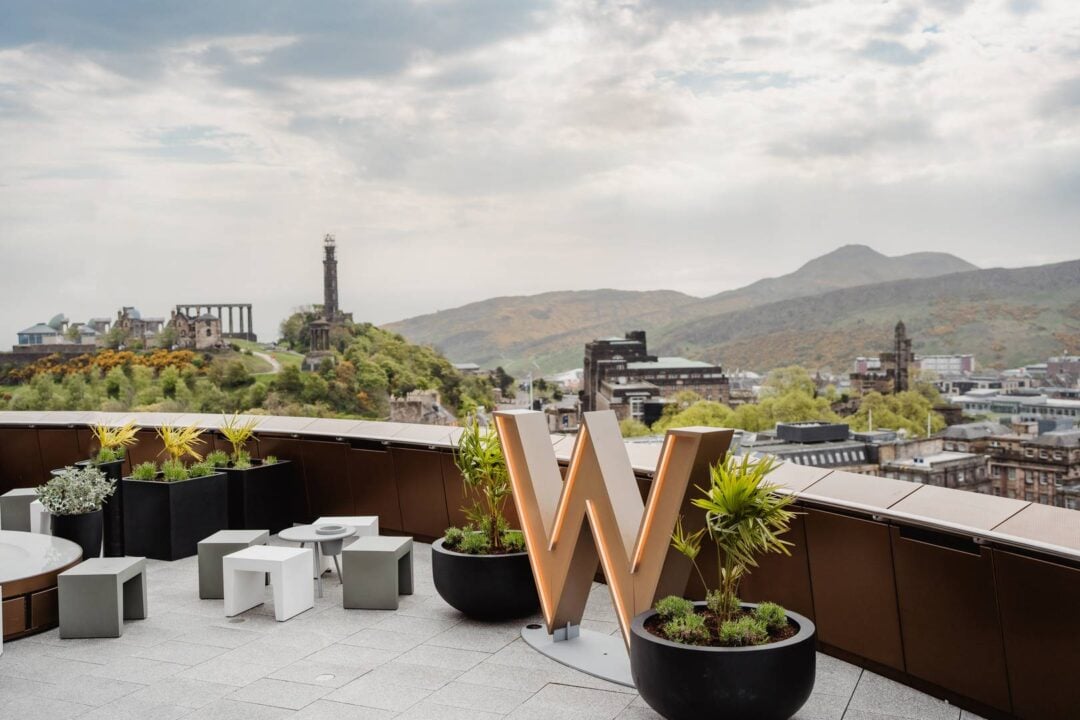 W Deck with Calton Hill and Arthurs Seat views,© Marriott International Ltd