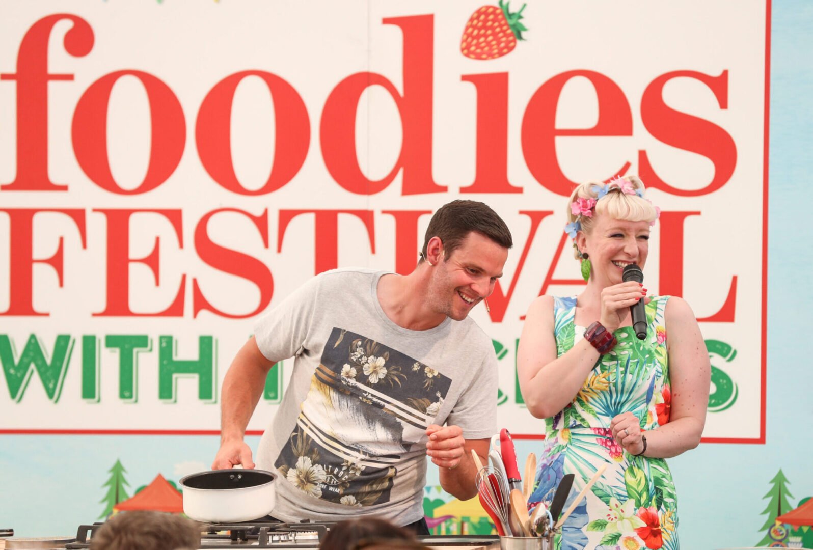 Cooking demonsatrations at the Foodies Festival