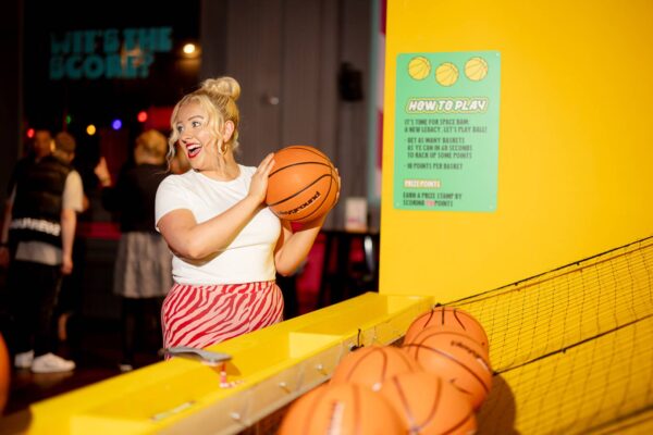 Lady playing basketball at Fayre Play