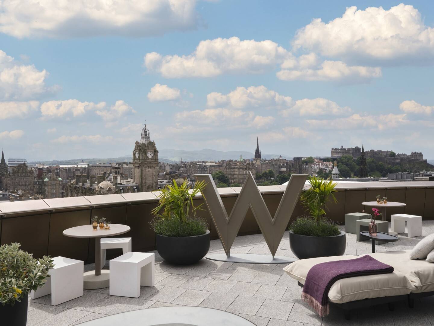 W Deck views over the city and Edinburgh Castle,© Marriott International Ltd