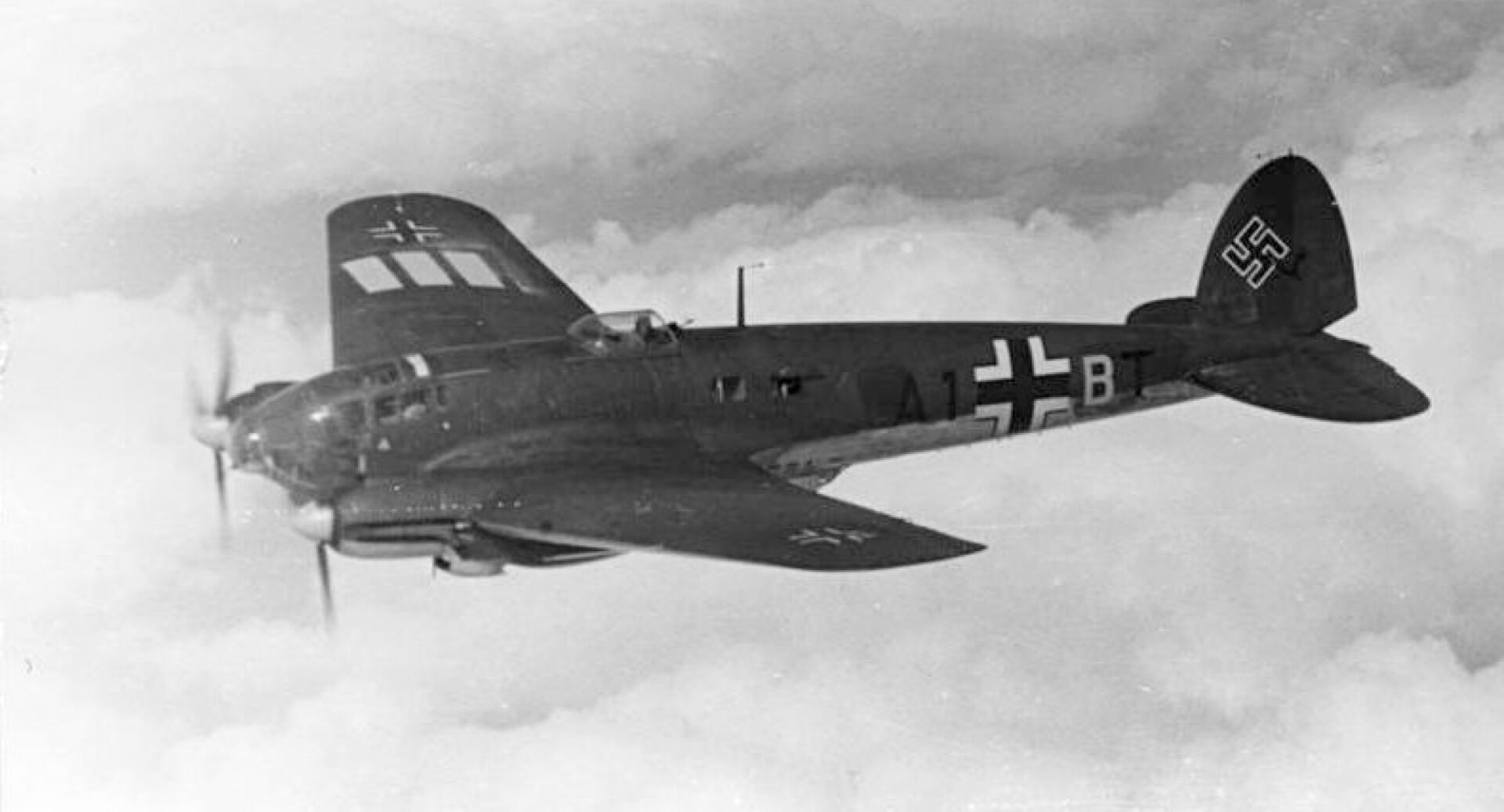 Luftwaffe Plane in sky taken in WW2