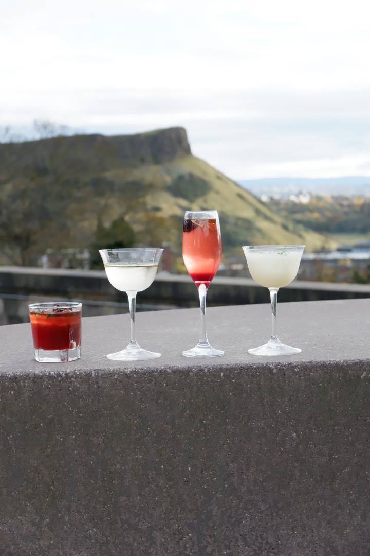 Cocktails and Arthurs Seat