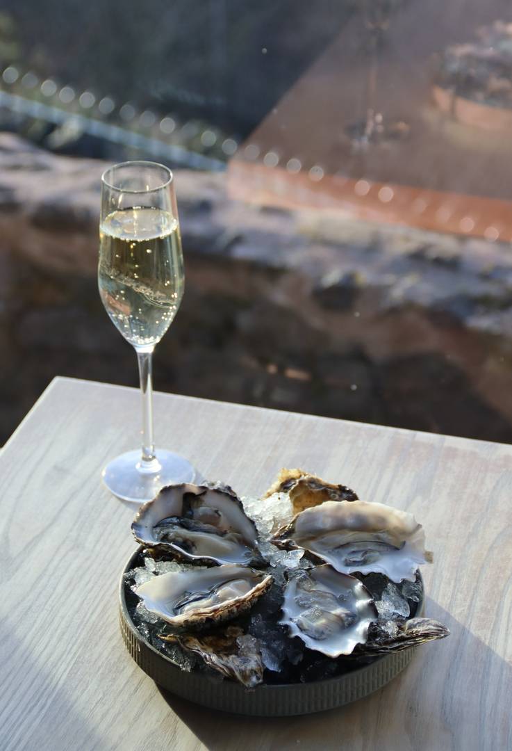 Champagne and Oysters  at the Lookout