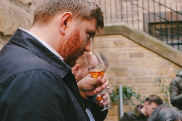 A person sniffing single malt whisky,© Once Upon a Whisky