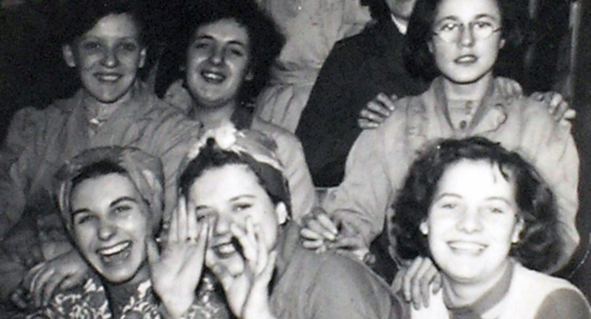 A group of women Roperie workers from 1954