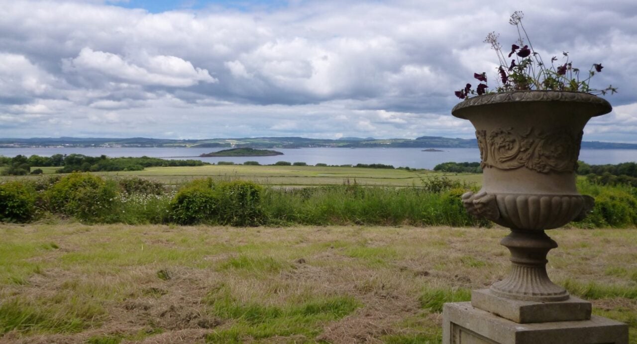 A shot of the view across the River Forth on a sunny day from Lauriston Castle Gardens