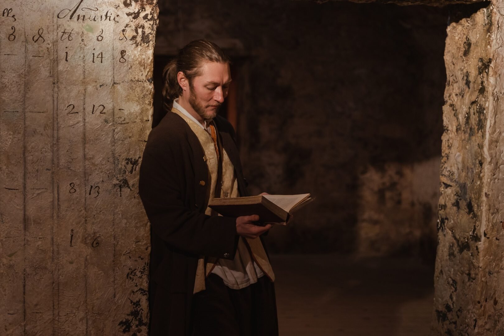 Real Mary King's Close Tour Guide dressed as the poet Robert Fergusson