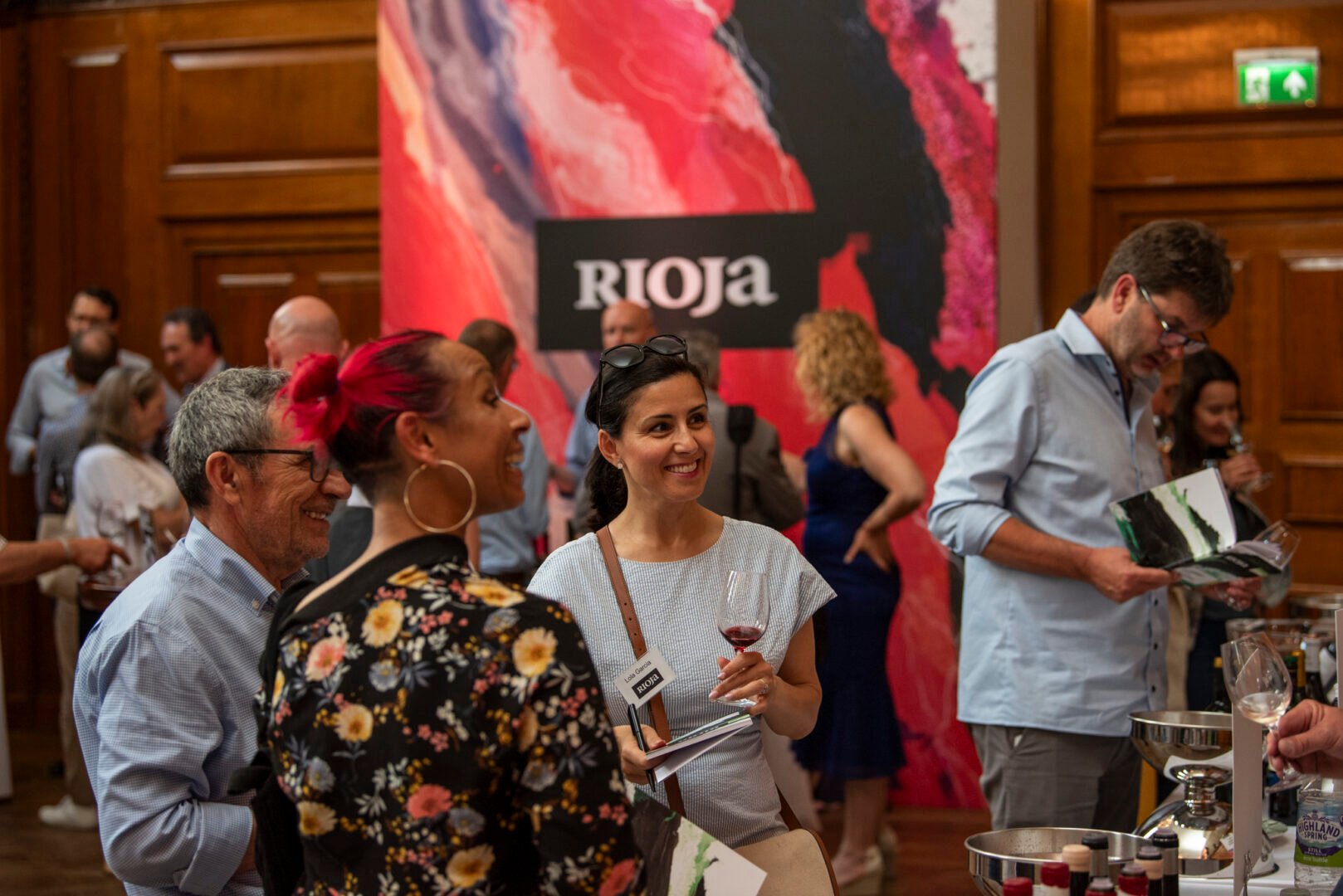 people tasting wine at the rioja wine fair