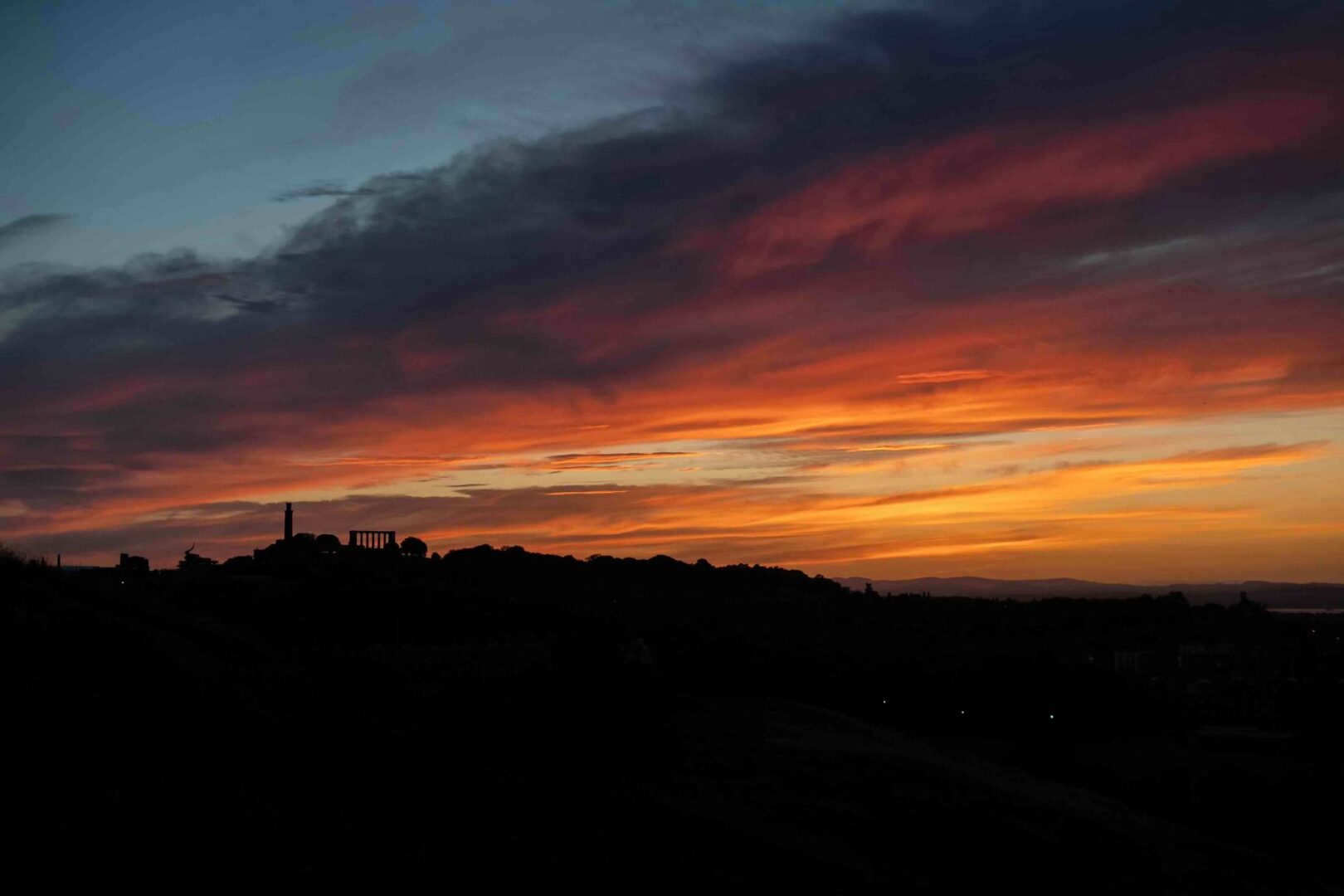 Sunset over Calton Hill