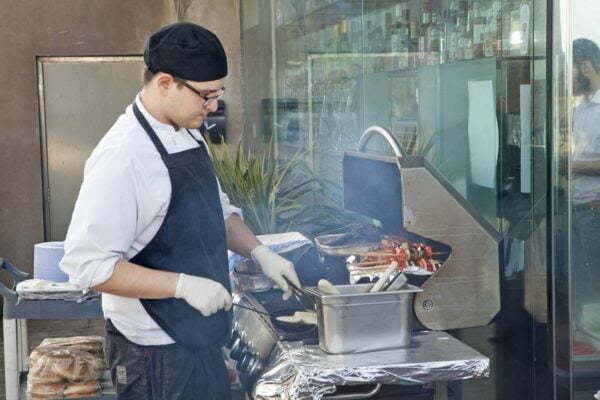 Chef making food at SKYbar