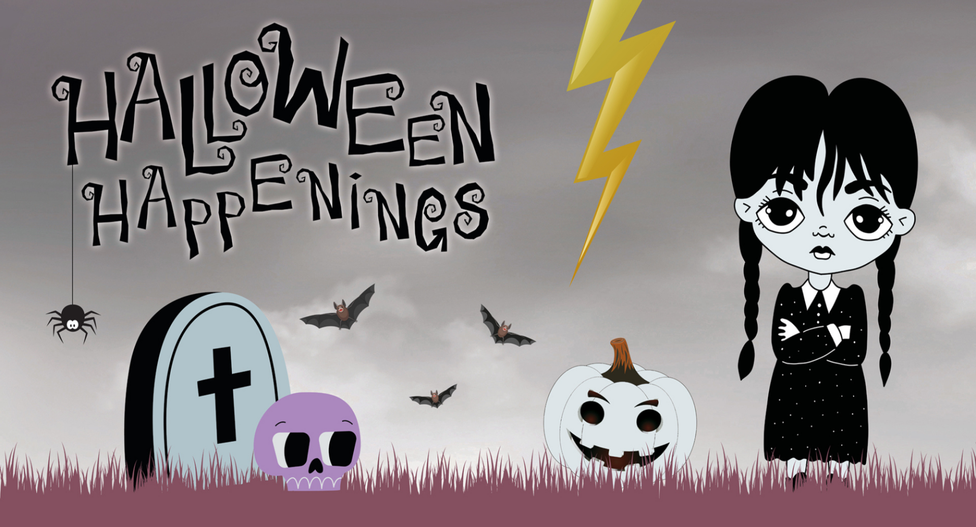 Poster saying Halloween Happenings