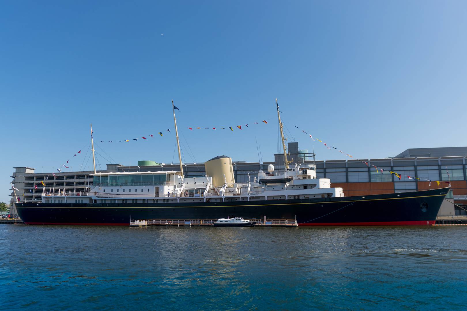 The exterior of The Royal Yacht Britannia.