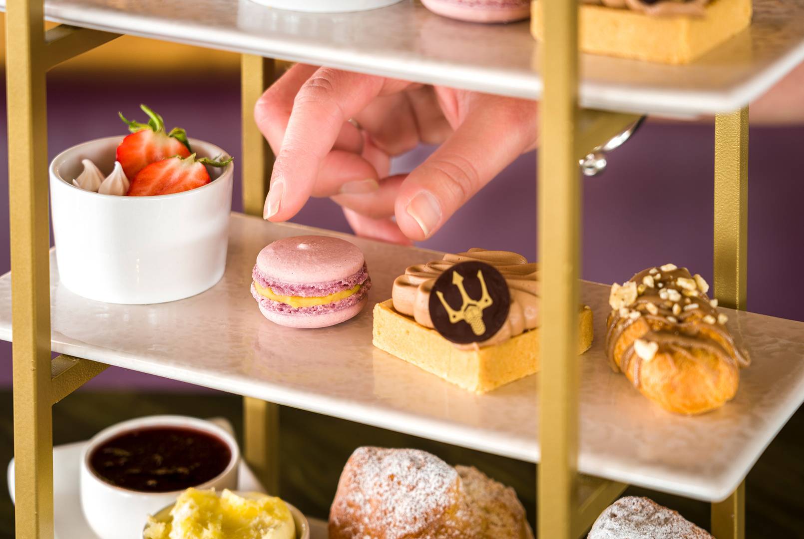 A sweet Afternoon Tea stand at The Lighthouse Restaurant & Bar.