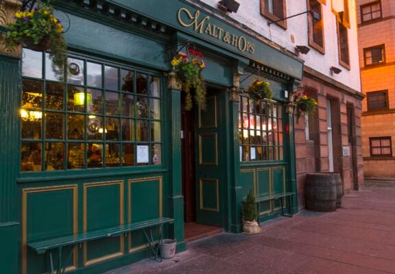 The Malt and Hops Bar on The Shore in Leith