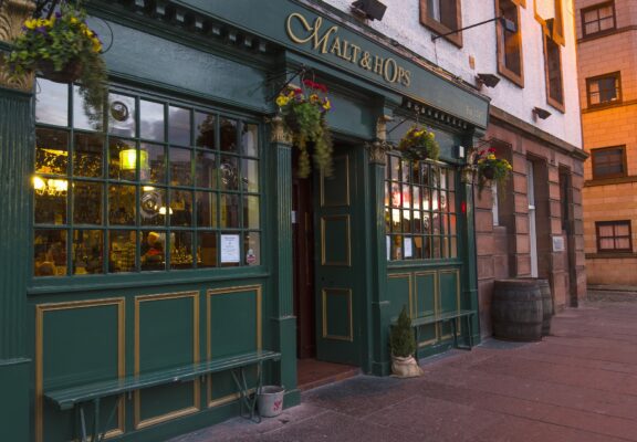 The Malt and Hops Bar on The Shore in Leith