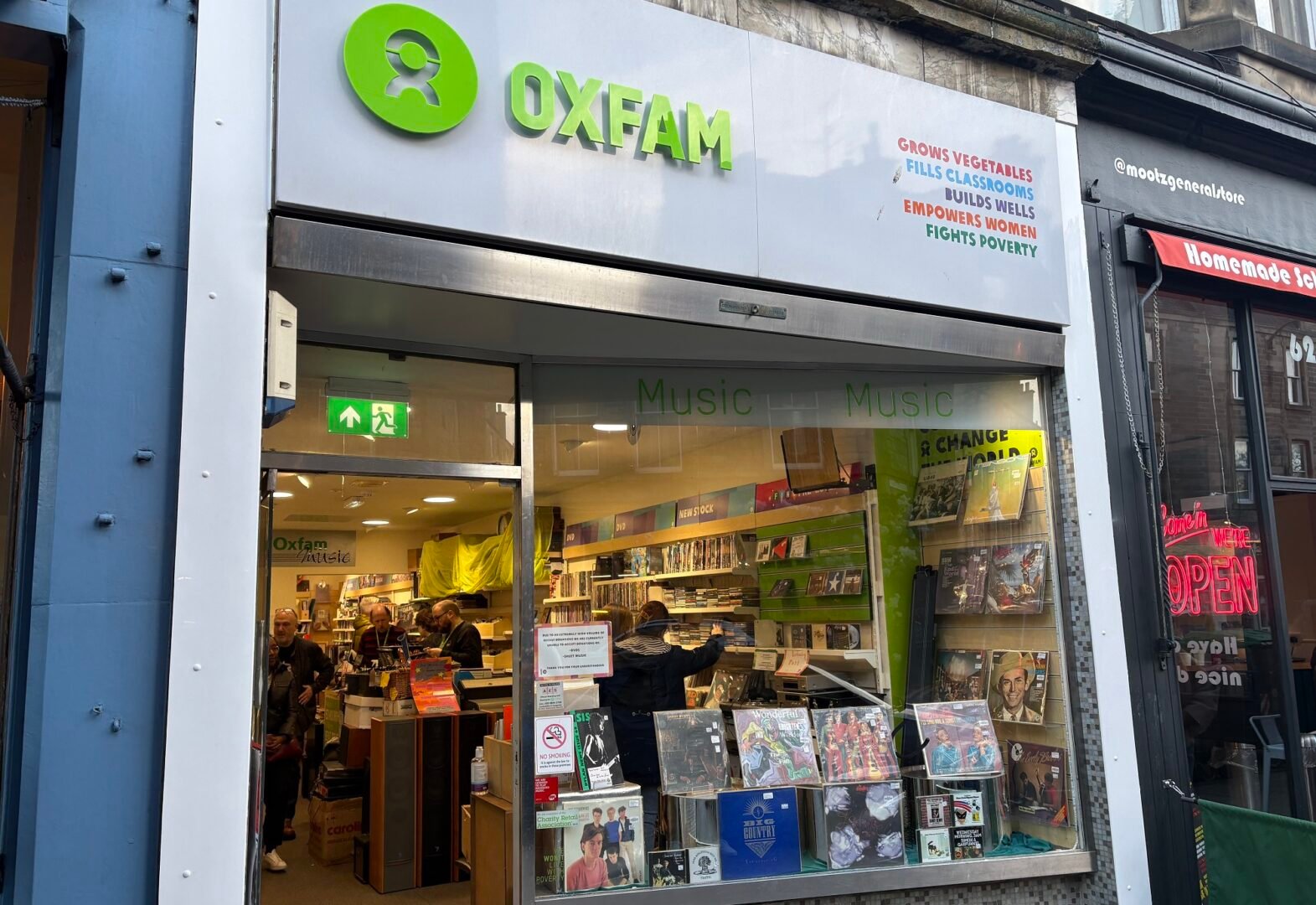 Oxfam Music Shop Exterior