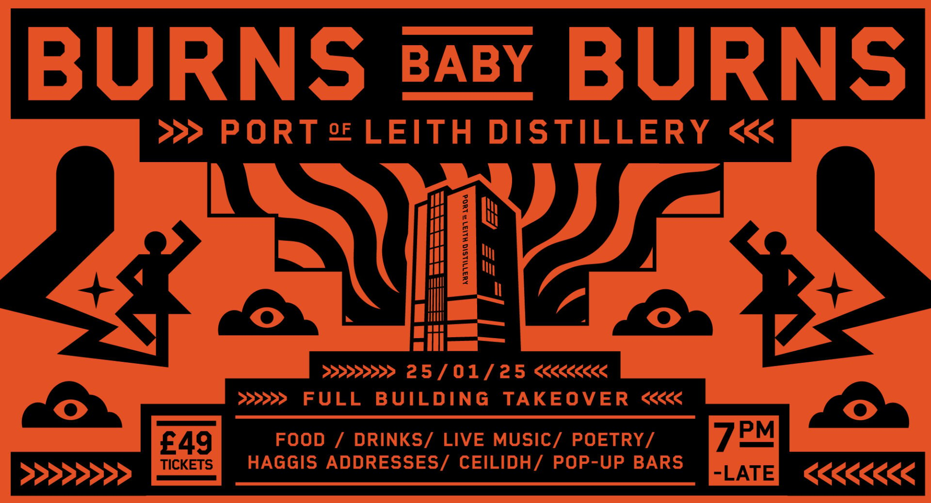 Port of Leith Burns Night Poster 2025