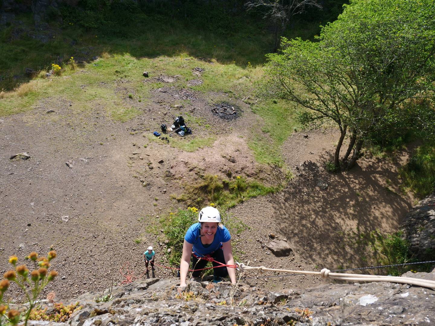 Indoor to Outdoor Climber session, toprope climbing at Blackford Quarry, Edinburgh,© Height Club July 2024