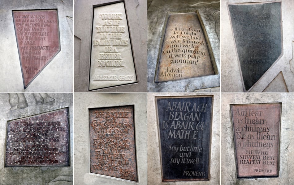 Inscriptions on the Canongate wall