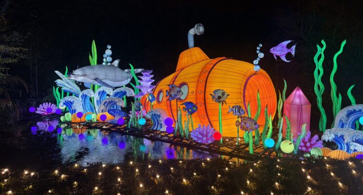 Edinburgh Zoo lantern trail image of a submarine