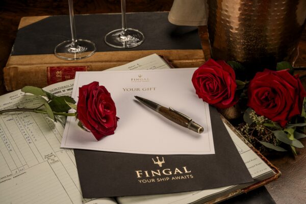 Red Roses and Gift token for Valentines event at Fingal