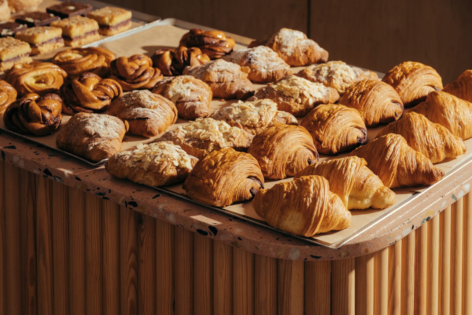 Table full of pastries from Twelve Triangle