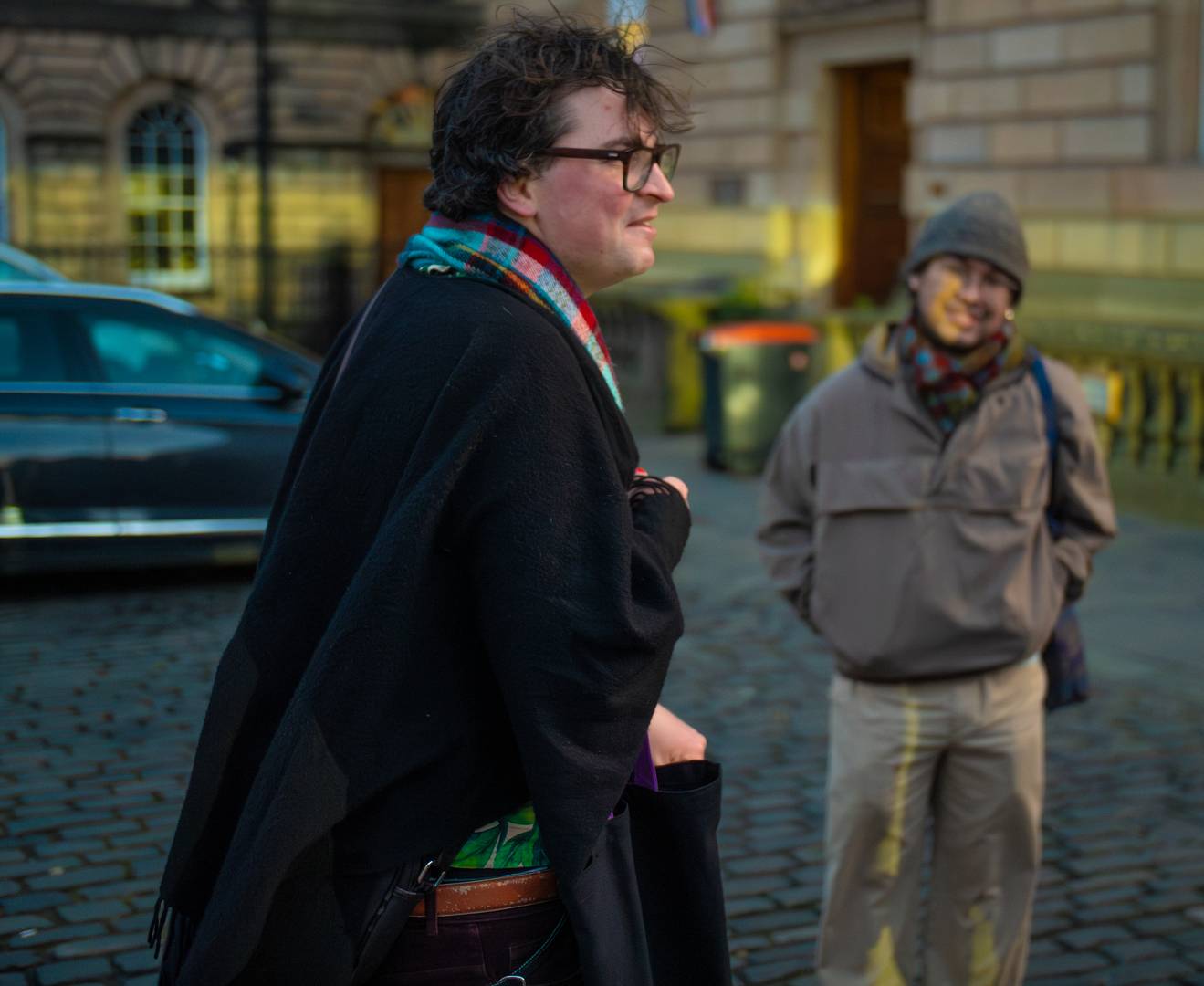 a picture of the tour guide with a smiling guest