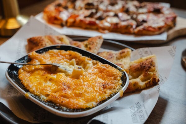 mac and cheese at Johns Coffee House