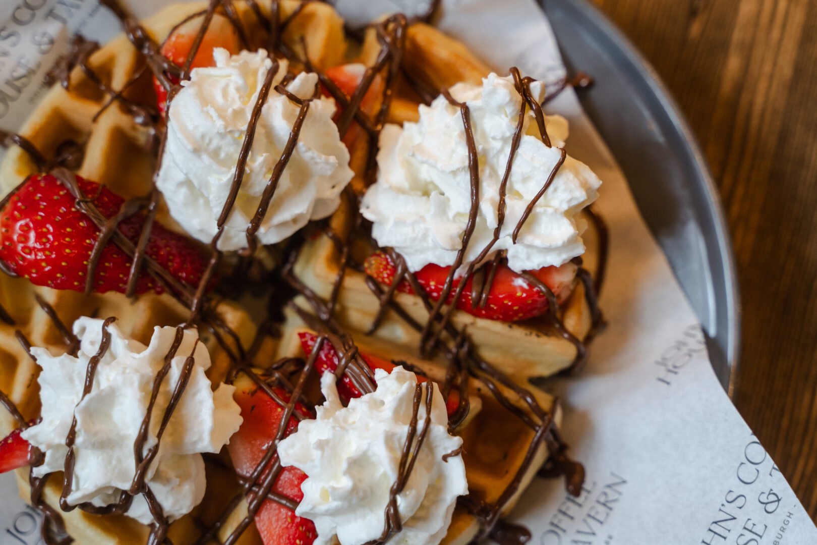 waffle at Johns Coffee House