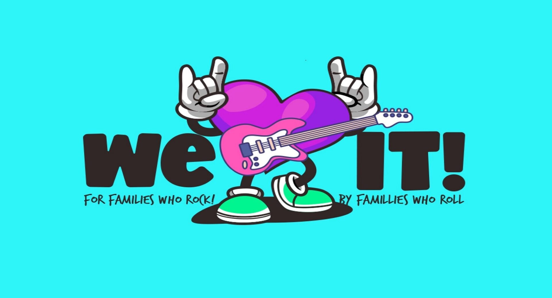 We Love It Festival Logo of a heart with a guitar