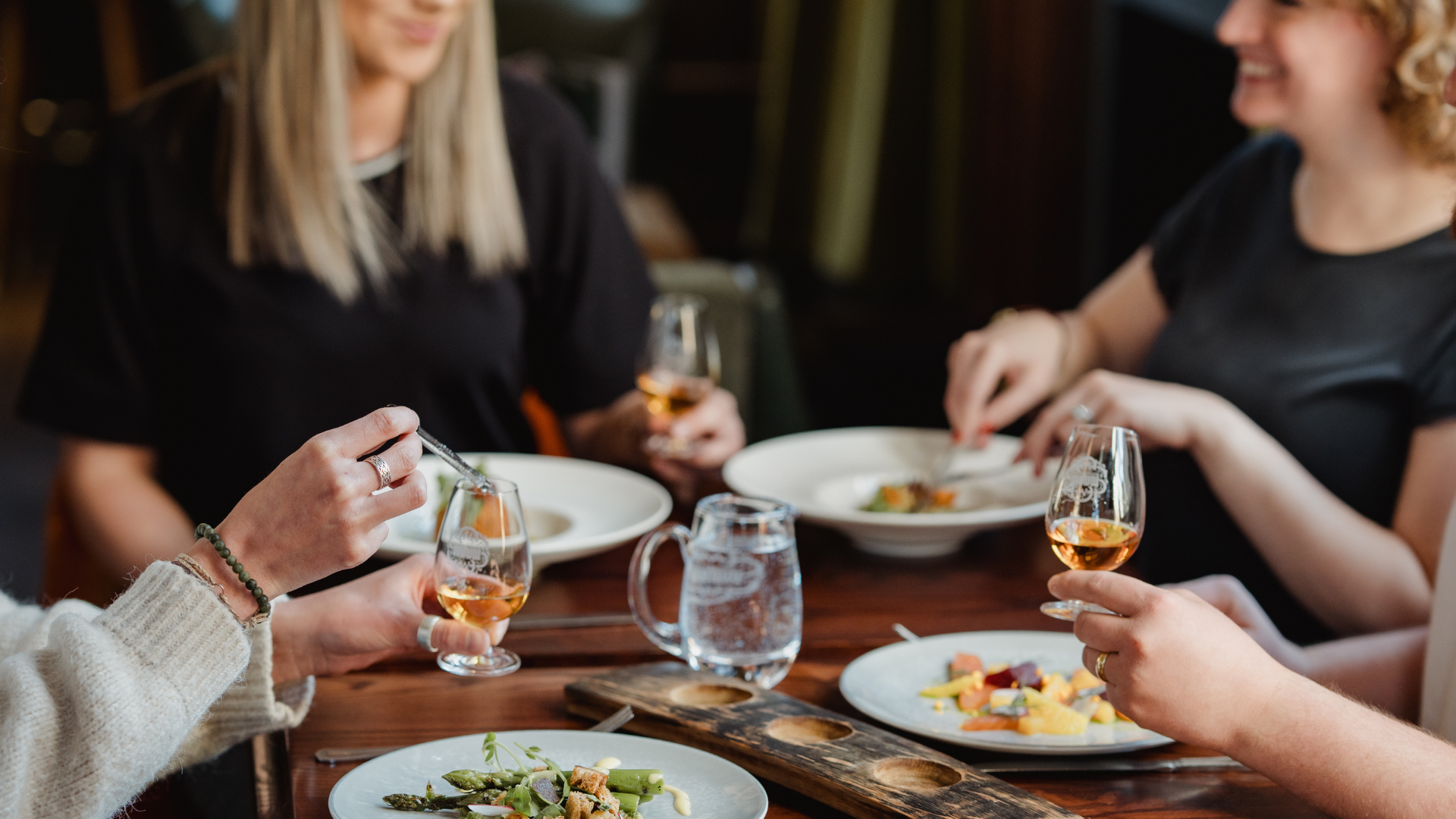 People having food at The Scotch Malt Whisky Society, The Vaults