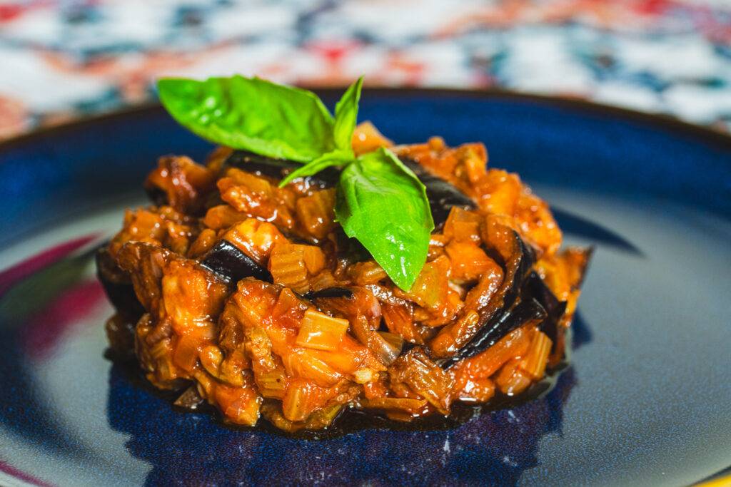 Aubergine fried salad,© Mizzica Sicilian Deli