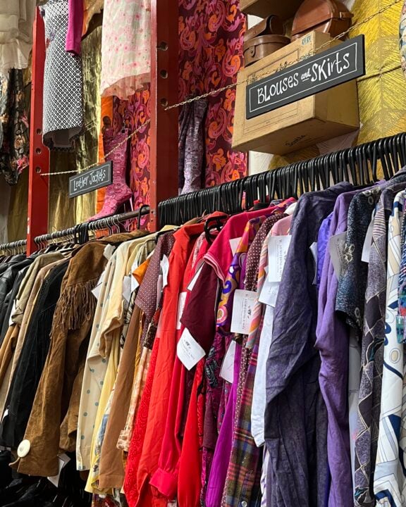 A rail of Leather Jackets at Armstrongs