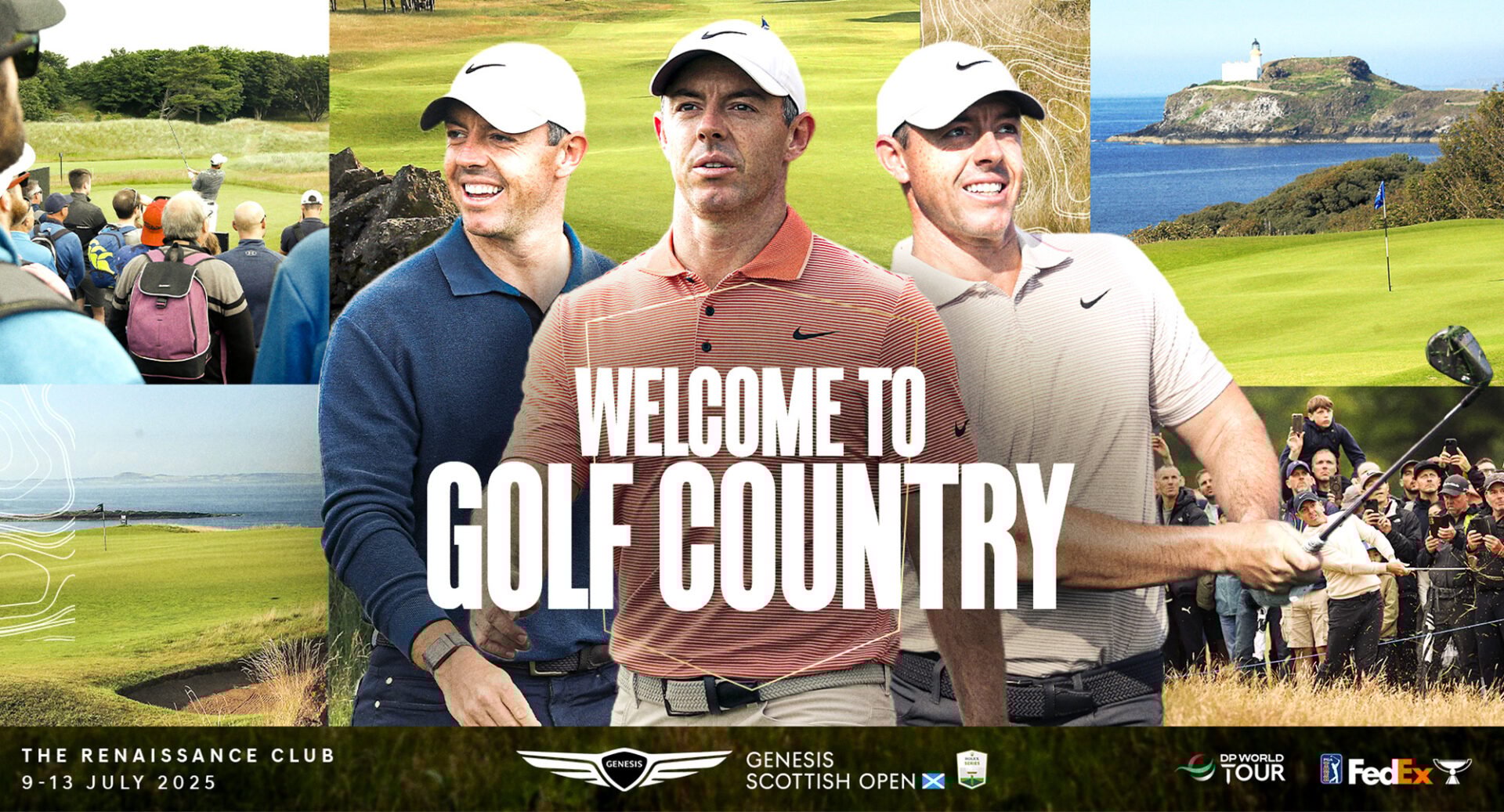 Poster image featuring various golfing images.