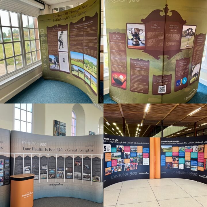 A montage of the Edinburgh Leisure sporting exhibitions