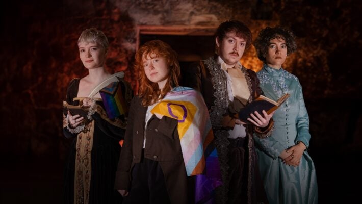Tour guides dressed up as characters from the Pride Tour at Real Mary Kings Close