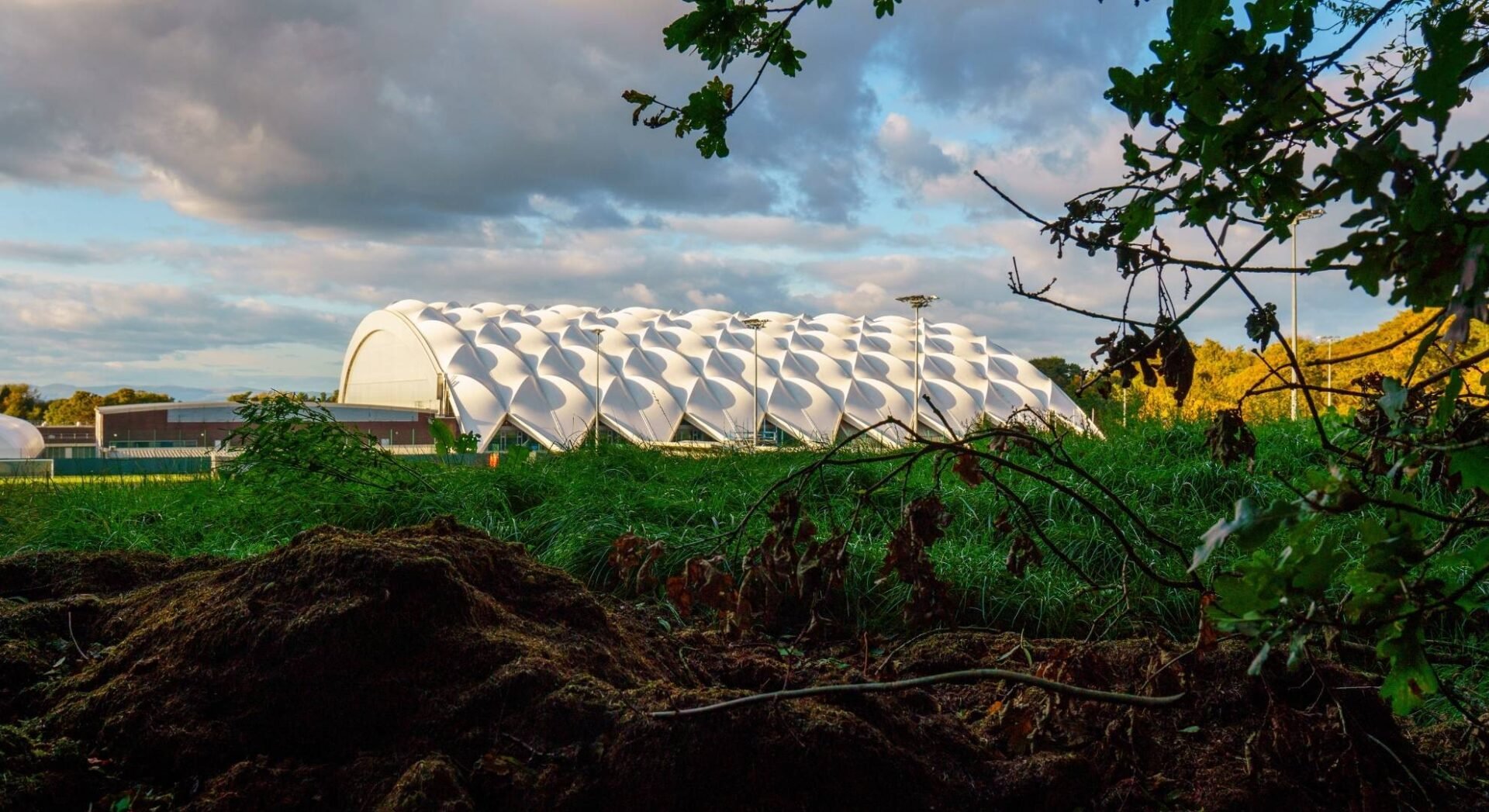 Oriam External Roof from Trim Trail,© Oriam