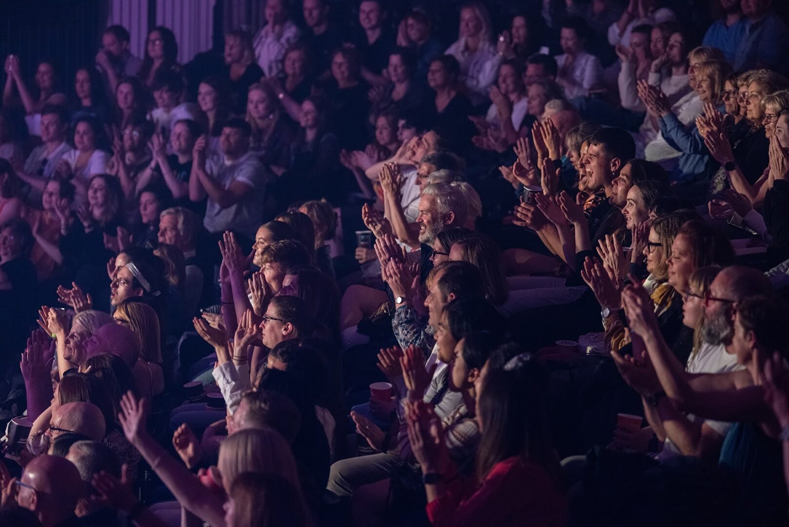 Crowd watching a show at the fringe