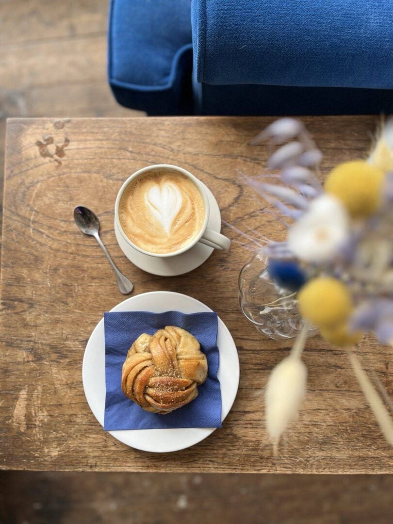 A coffee and pastry at Rising Tide Cafe, Portobello, Edinburgh,© Rising Tide Cafe Limited