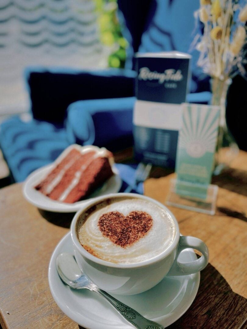 Coffee and a slice of cake at Rising Tide Cafe Limited, Portobello, Edinburgh,© Rising Tide Cafe Limited