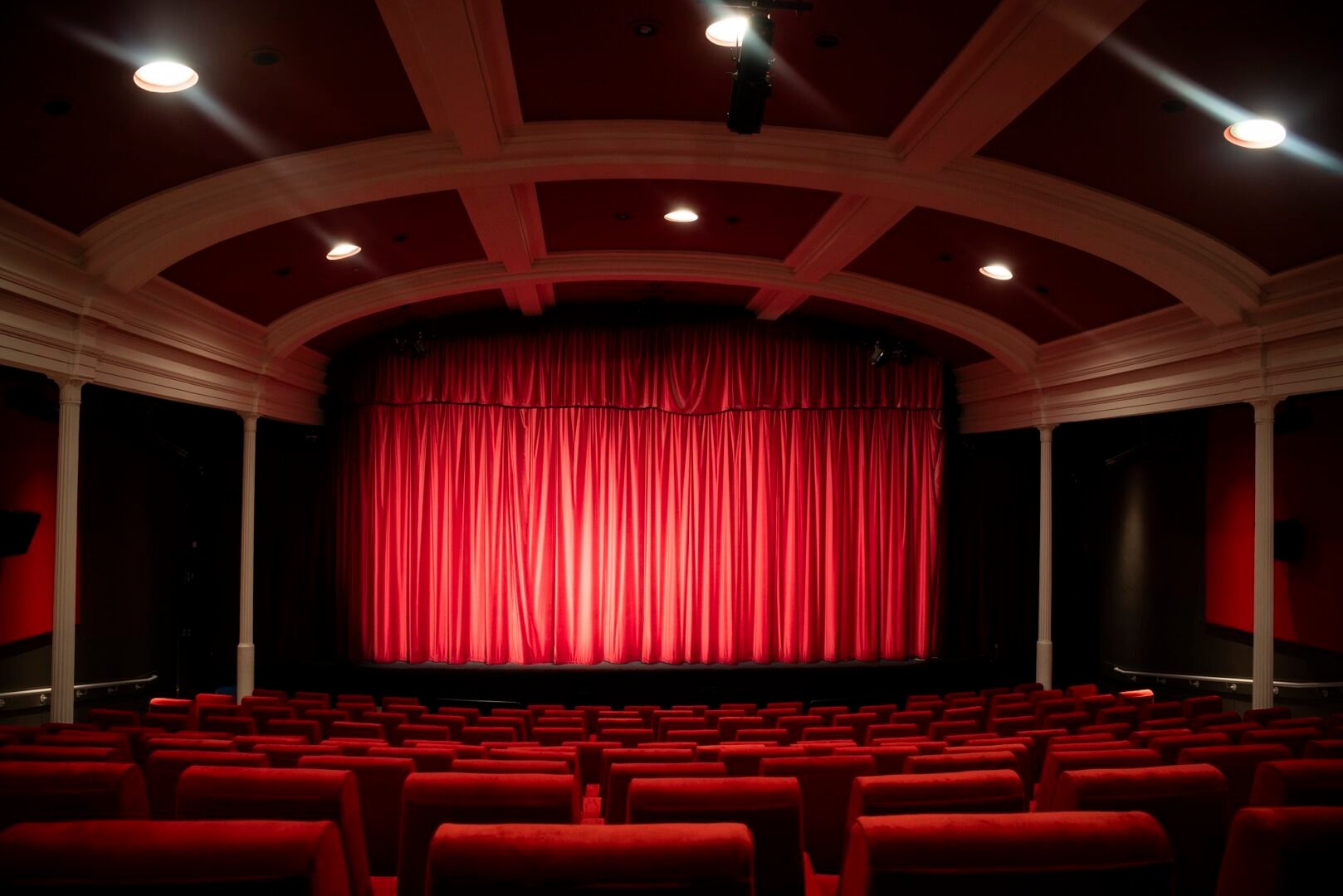 Edinburgh Filmhouse Screen with curtain closed and empty theatre