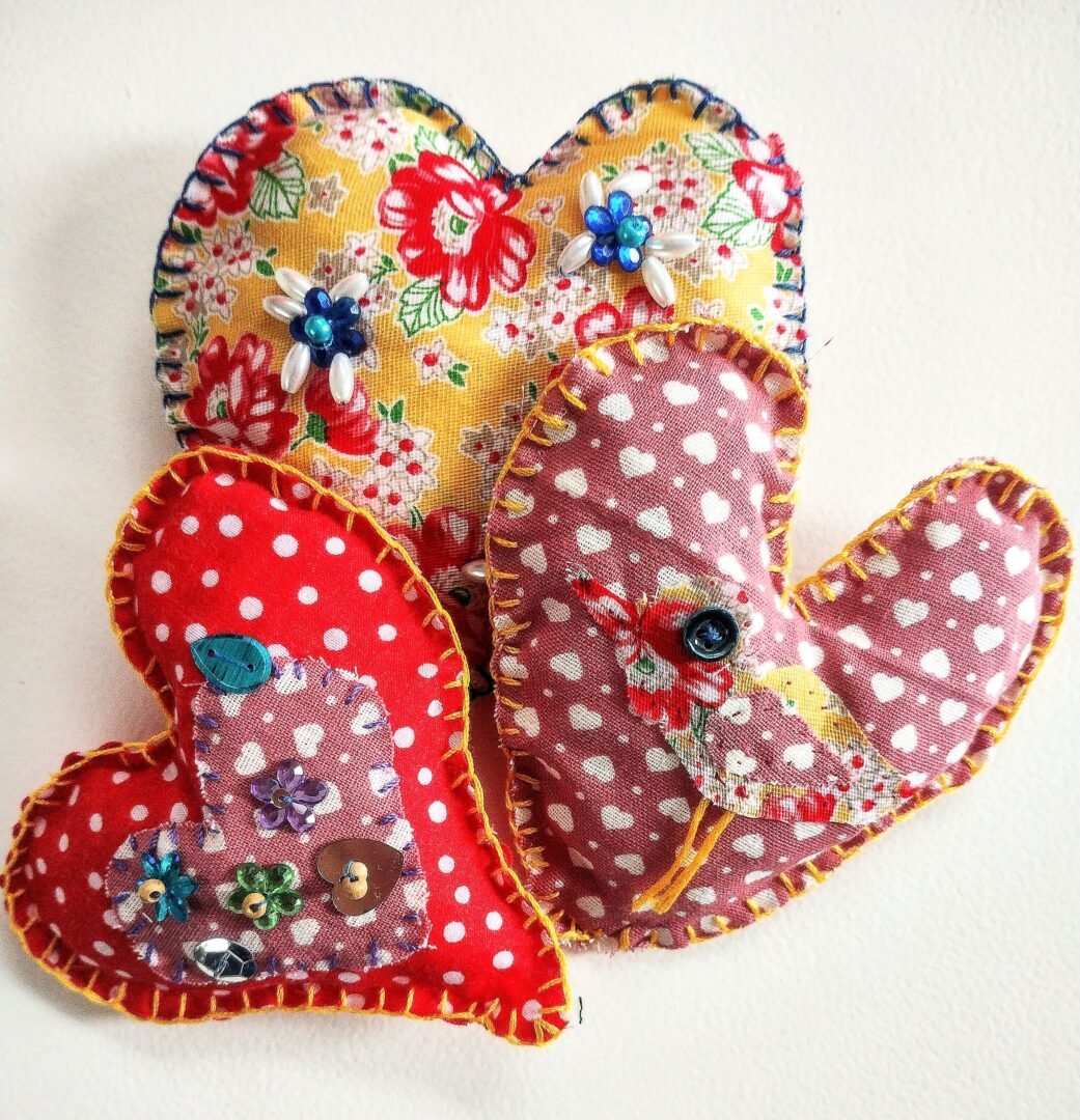 Craft Hearts made by Edinburgh Remakery