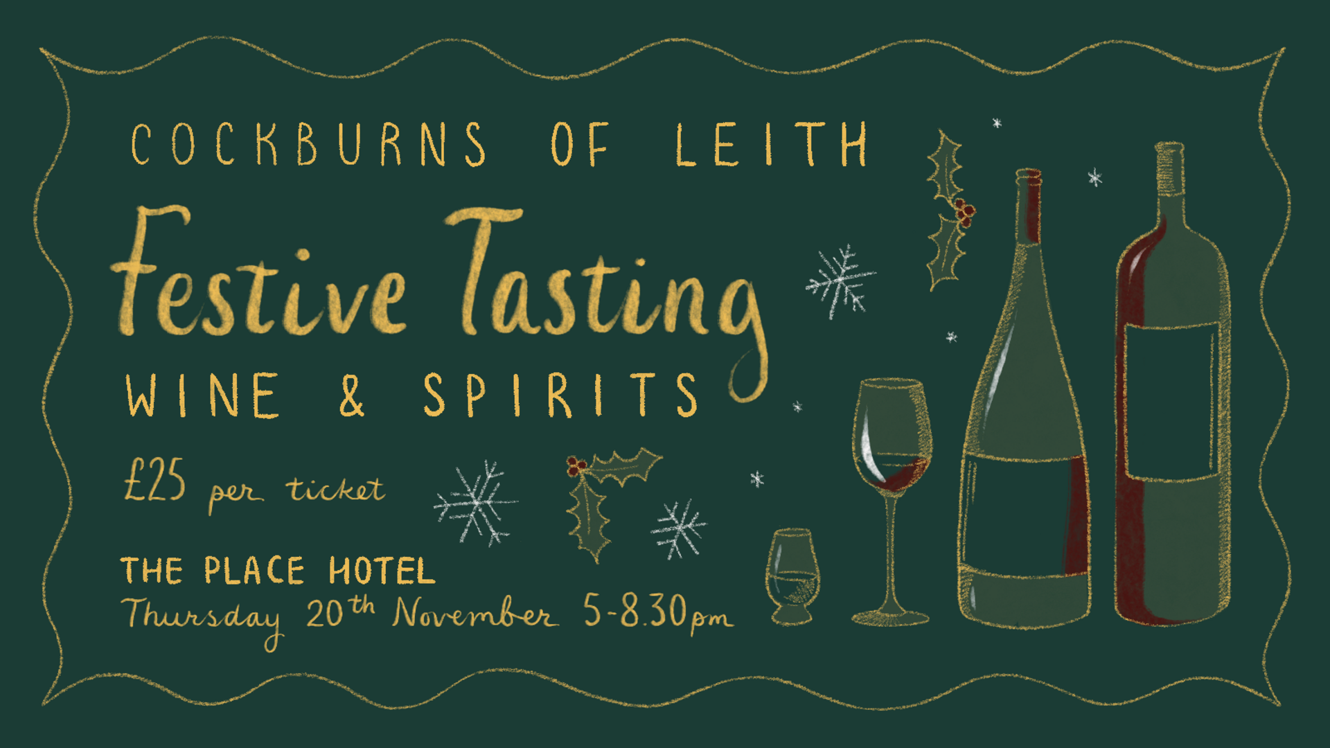 Cockburns of Leith Festive Wines & Spirits Tasting